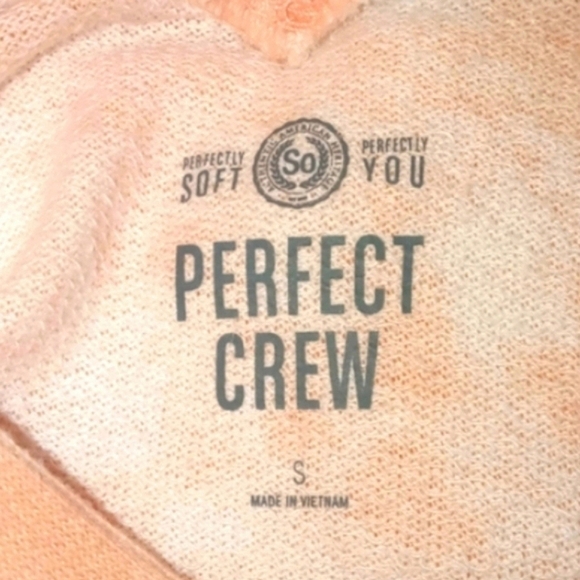 So American Peach Tie Dye Open Back Sweatshirt Size Sm - Picture 7 of 7